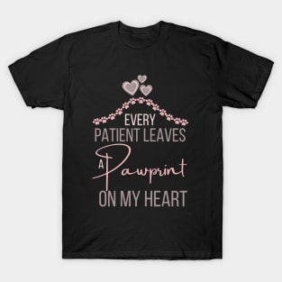 Every Patient Leaves a Pawprint On My Heart T-Shirt